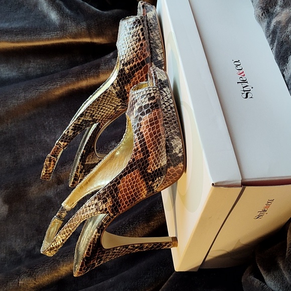 Style & Co. Shoes - Style & Co Python Sling Back Shoes